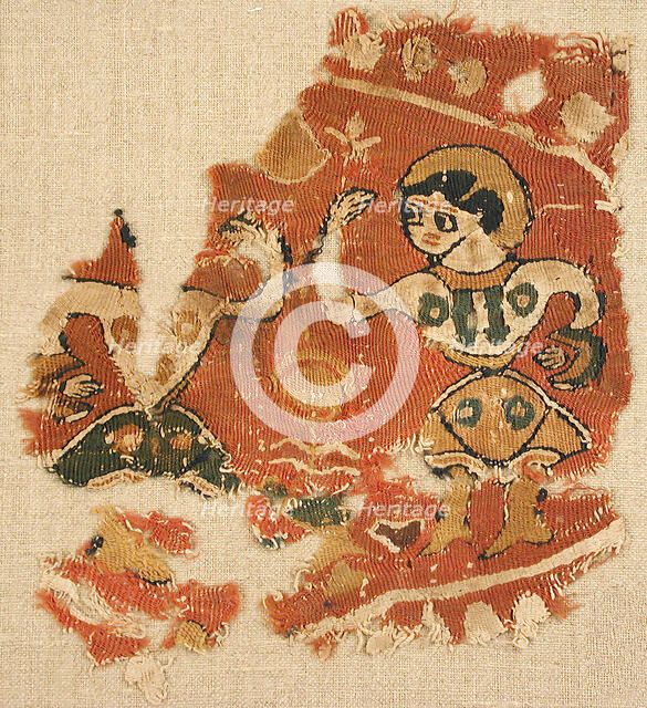 Textile Fragment, Byzantine, 7th-8th century. Creator: Unknown.