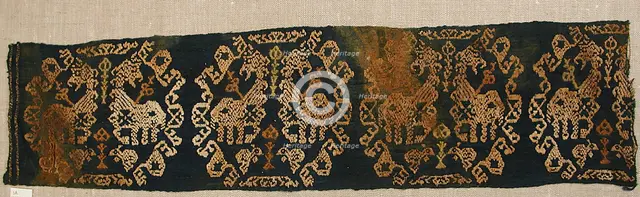 Textile Fragment, Byzantine, 7th-9th century. Creator: Unknown.