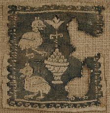 Textile Fragment, Byzantine, 4th-6th century. Creator: Unknown