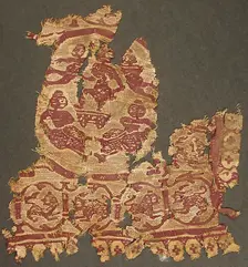 Textile Fragment, Byzantine, 4th-6th century. Creator: Unknown