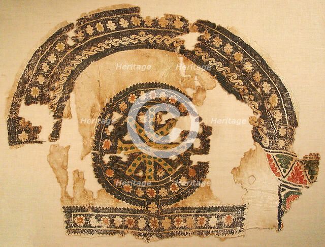 Textile Fragment, Byzantine, 5th-6th century. Creator: Unknown.