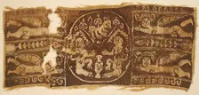 Textile Fragment, Byzantine, 6th-7th century. Creator: Unknown