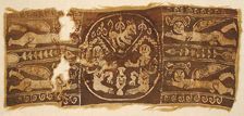 Textile Fragment, Byzantine, 6th-7th century. Creator: Unknown