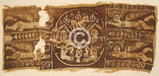 Textile Fragment, Byzantine, 6th-7th century. Creator: Unknown.