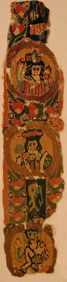 Textile Fragment, Byzantine, 6th-8th century. Creator: Unknown