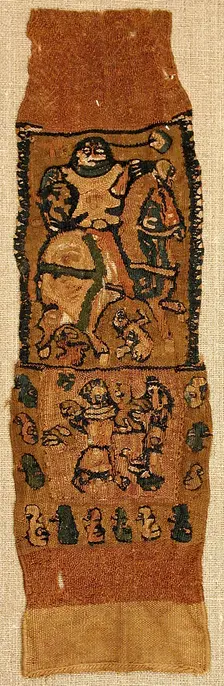 Textile Fragment, Byzantine, 6th-8th century. Creator: Unknown