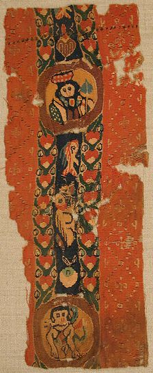 Textile Fragment, Byzantine, 6th-8th century. Creator: Unknown