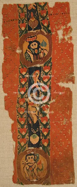 Textile Fragment, Byzantine, 6th-8th century. Creator: Unknown.