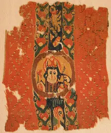 Textile Fragment, Byzantine, 6th-8th century. Creator: Unknown