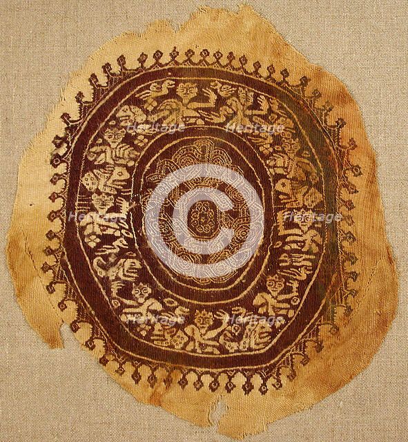 Textile Fragment, Byzantine, 8th-10th century. Creator: Unknown.