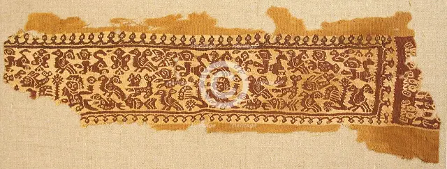 Textile Fragment, Byzantine, 8th-10th century. Creator: Unknown.