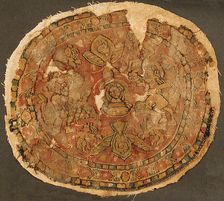 Textile Fragment, Byzantine, 8th-9th century. Creator: Unknown