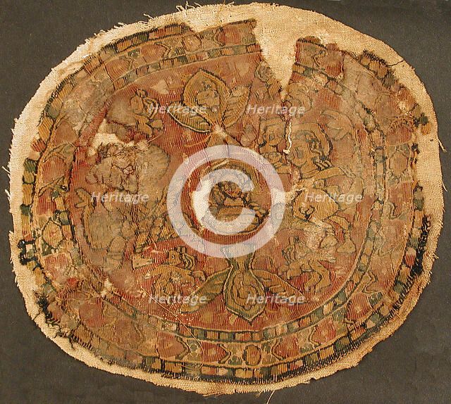 Textile Fragment, Byzantine, 8th-9th century. Creator: Unknown.