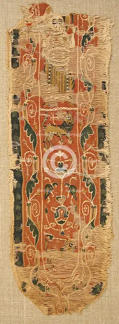 Textile Fragment, Byzantine, 8th-9th century. Creator: Unknown.