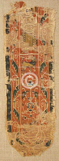 Textile Fragment, Byzantine, 8th-9th century. Creator: Unknown.