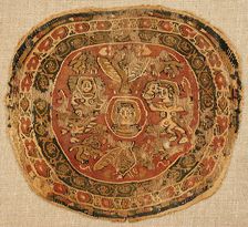 Textile Fragment, Byzantine, 8th-9th century. Creator: Unknown