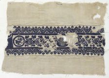 Textile Fragment, Coptic, 5th-6th century. Creator: Unknown