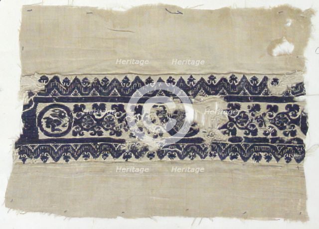 Textile Fragment, Coptic, 5th-6th century. Creator: Unknown.