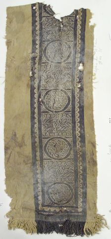 Textile Fragment, Coptic, 5th-6th century. Creator: Unknown