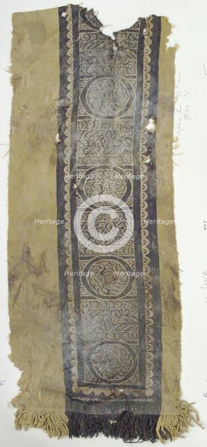 Textile Fragment, Coptic, 5th-6th century. Creator: Unknown.