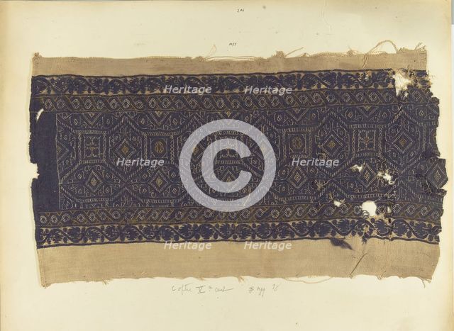 Textile Fragment, Coptic, 5th-6th century. Creator: Unknown.