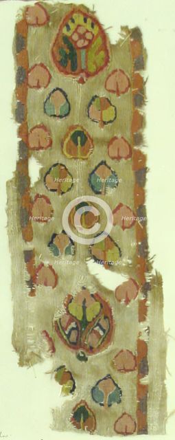 Textile Fragment, Coptic, 5th century. Creator: Unknown.
