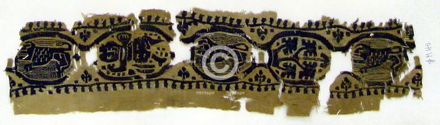 Textile Fragment, Coptic, 6th century. Creator: Unknown.