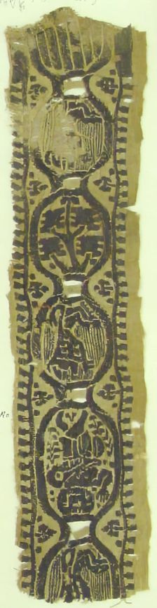 Textile Fragment, Coptic, 6th century. Creator: Unknown
