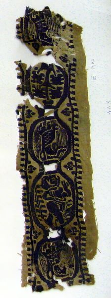 Textile Fragment, Coptic, 6th century. Creator: Unknown