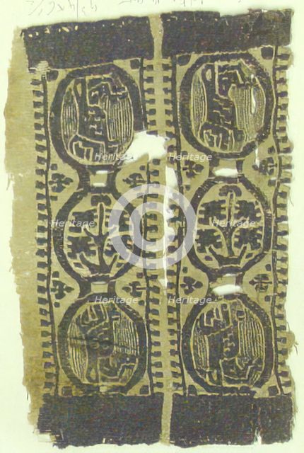 Textile Fragment, Coptic, 6th century. Creator: Unknown.