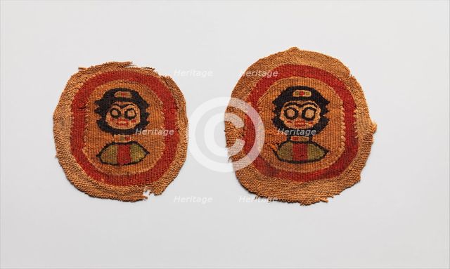 Textile Fragment, Coptic, 6th century. Creator: Unknown.