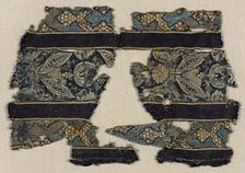 Textile fragment, probably part of a garment, 1300s - 1400s. Creator: Unknown