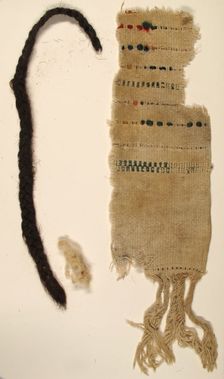 Textile Fragments and braid, Coptic, 4th-7th century. Creator: Unknown