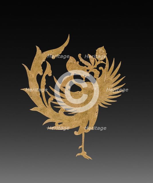 Textile Ornament(?): Phoenix, c. 8th century. Creator: Unknown.
