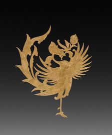 Textile Ornament(?): Phoenix, c. 8th century. Creator: Unknown