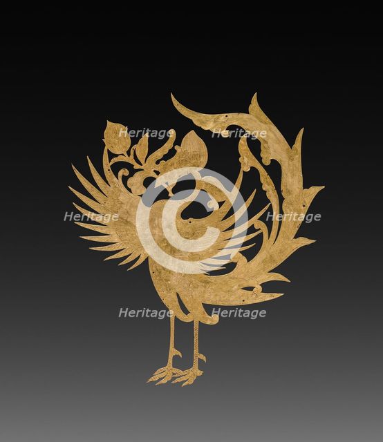 Textile Ornament(?): Phoenix, c. 8th century. Creator: Unknown.
