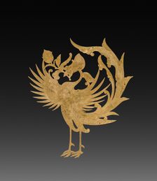 Textile Ornament(?): Phoenix, c. 8th century. Creator: Unknown