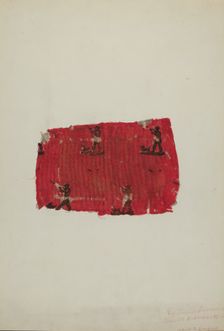 Textile - Piece of Old Quilted Cloth, c. 1939. Creator: Lucille Lacoursiere