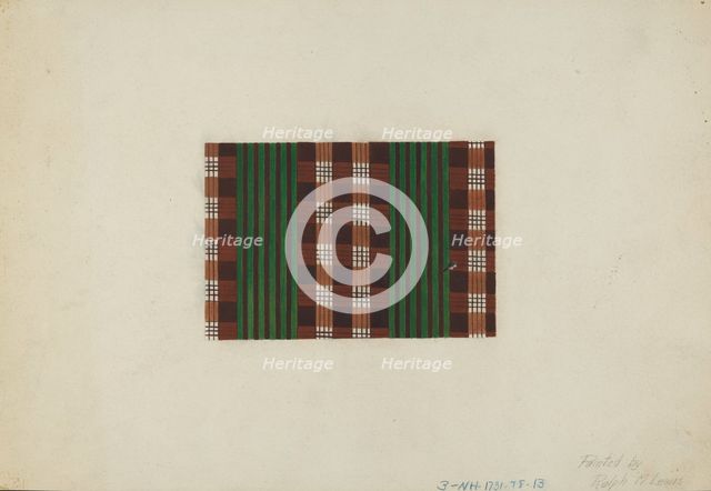 Textile Print, c. 1938. Creator: Ralph M. Lewis.