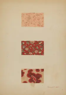 Textile Samples, c. 1938. Creator: Edmond Lorts