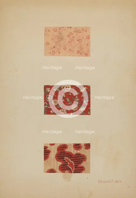 Textile Samples, c. 1938. Creator: Edmond Lorts.