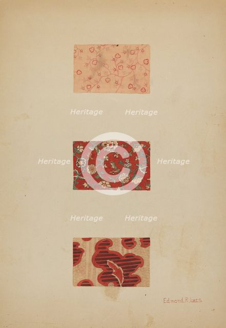 Textile Samples, c. 1938. Creator: Edmond Lorts.