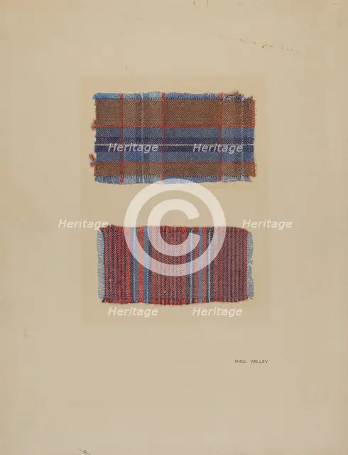 Textile Samples, c. 1938. Creator: Paul Kelly.
