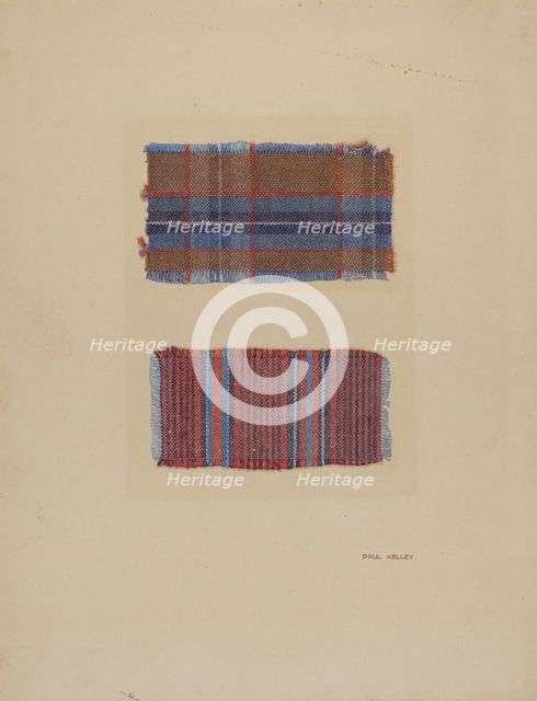 Textile Samples, c. 1938. Creator: Paul Kelly.