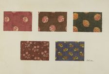 Textile Swatches, c. 1939. Creator: Charlotte Winter