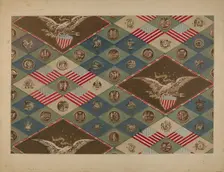 Textile (State Emblems), c. 1937. Creator: Angelo Bulone