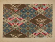 Textile (State Emblems), c. 1937. Creator: Angelo Bulone