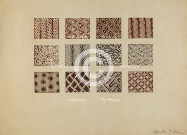 Textiles, c. 1937. Creator: Martha Reed.