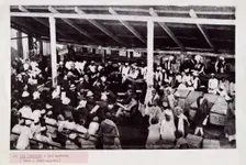 Tea auction, probably in Calcutta, India, c1880. Creator: Bourne & Shepherd