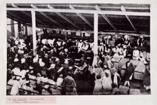 Tea auction, probably in Calcutta, India, c1880. Creator: Bourne & Shepherd